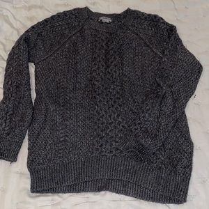 Charcoal Vince Wool Blend Cable-knit Sweater